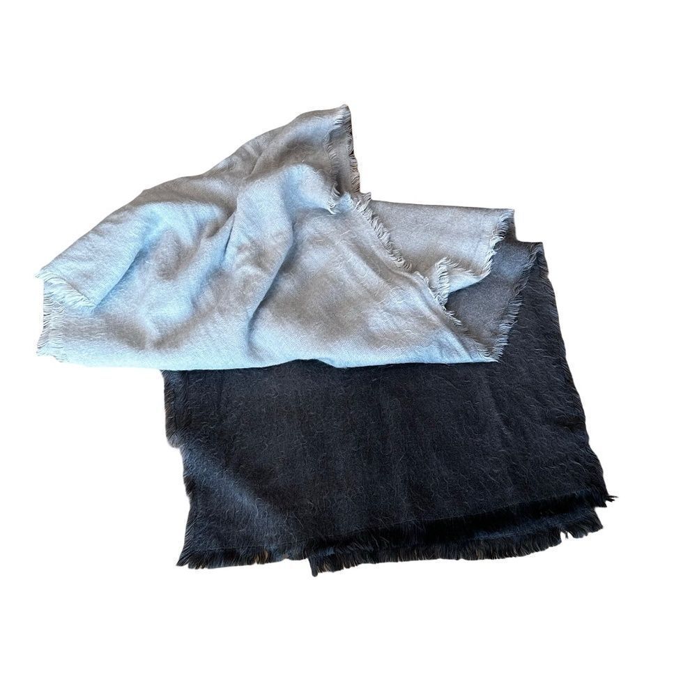 Ombre Greys - Cozy - Outdoor - Warm - Winter Scarf 88"x20" - Picture 3 of 9